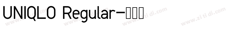 UNIQLO Regular字体转换